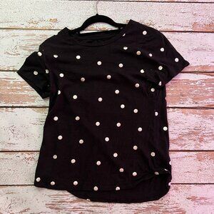 Old Navy Black with Silve Polka Dots Tee